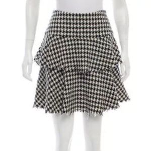 Trina Turk • Houndstooth Ruffle Layered Skirt